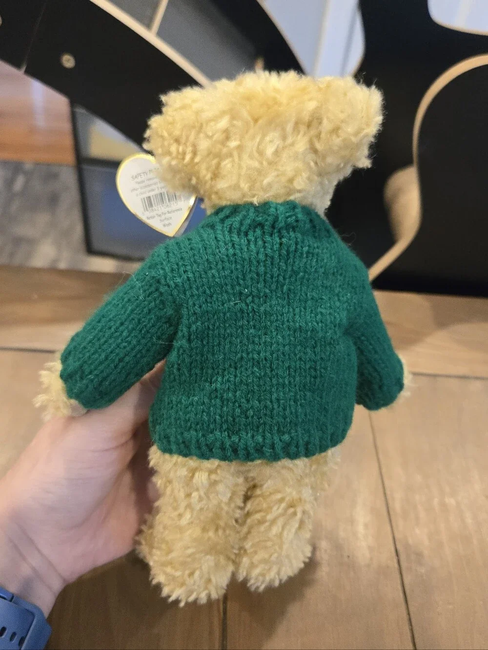 Vintage Ty Attic Shamrock Bear Blarney Jointed Stuffed Animal 1993 New